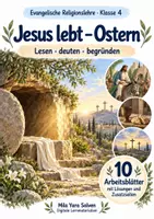 Vorschau - Arbeitsblätter - Jesus lebt – Ostern | Religion Klasse 4 Arbeitsblätter | Evangelische Religionslehre | 10 Arbeitsblätter als PDF - Deckblatt