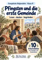 Vorschau - Arbeitsblätter - Pfingsten und die erste Gemeinde | Religion Klasse 4 Arbeitsblätter | Evangelische Religionslehre | 10 Arbeitsblätter als PDF - Deckblatt