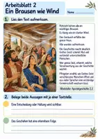 Vorschau - Arbeitsblätter - Pfingsten und die erste Gemeinde | Religion Klasse 4 Arbeitsblätter | Evangelische Religionslehre | 10 Arbeitsblätter als PDF - Seite 2