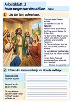 Vorschau - Arbeitsblätter - Pfingsten und die erste Gemeinde | Religion Klasse 4 Arbeitsblätter | Evangelische Religionslehre | 10 Arbeitsblätter als PDF - Seite 3