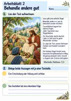 Vorschau - Arbeitsblätter - Miteinander leben wie Jesus | Religion Klasse 4 Arbeitsblätter | Evangelische Religionslehre | 10 Arbeitsblätter als PDF - Seite 2