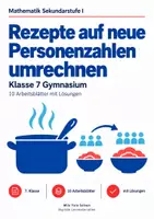 Vorschau - Arbeitsblätter - Rezepte auf neue Personenzahlen umrechnen - Deckblatt