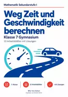 Vorschau - Arbeitsblätter - Weg Zeit und Geschwindigkeit berechnen - Deckblatt