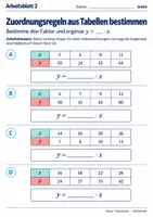 Vorschau - Arbeitsblätter - Zuordnungsregeln aus Tabellen bestimmen - Seite 2