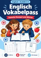 Vorschau - Arbeitsblätter - Vokabelpass Englisch, Klasse 3-4, Stempel - Deckblatt