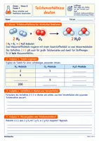 Vorschau - Stundenentwürfe - Chemie Klasse 8: Teilchenverhältnisse deuten | Masse erhalten und Reaktionen beschreiben - Seite 1