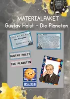 Vorschau - Aufgabenkarten - Wissenskartei: Gustav Holst - Die Planeten - Deckblatt