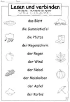 Vorschau - Arbeitsblätter - Lesen und verbinden "Der Herbst" DaZ / DaF / Deutsch - Seite 3