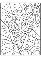 Vorschau - Mal- und Bastelvorlagen - Ausmalbilder Kandinsky Sommer Kunst Vertretungsstunde - Seite 2