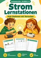 Vorschau - Arbeitsblätter - Strom Stationenlernen, Klasse 3-4 - Deckblatt