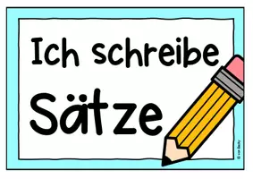 Vorschau - Anderer Materialtyp - Sätze schreiben Merkwissen als Poster und Aufsteller (Abschreiben, Großschreibung) - Seite 1