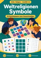 Vorschau - Arbeitsblätter - Weltreligionen, Klasse 5-6, Symbole Spiel - Deckblatt