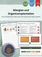Vorschau - Stundenentwürfe - Wenn das Immunsystem das Falsche angreift - AB und Präsentation zu Allergien und Organtransplantation - Deckblatt