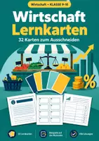 Vorschau - Arbeitsblätter - Wirtschaft Lernkarten, Klasse 9-10 - Deckblatt