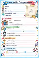 Vorschau - Arbeitsblätter - Steckbrief Französisch 6. Klasse – Steckbrief mit Bildfeld | Mon profil – Fiche personnelle - Deckblatt