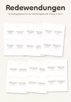Vorschau - Aufgabenkarten - Redewendungen: 24 Auftragskarten für die Vertretungsstunde, Klasse 3 und 4 - Deckblatt