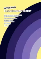 Vorschau - Arbeitsblätter - Satzglieder: Das Akkusativobjekt (dreifach differenziert) - Deckblatt