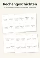 Vorschau - Aufgabenkarten - Rechengeschichten und Sachaufgaben: 24 Auftragskarten für die Vertretungsstunde, Klasse 2 bis 4 - Deckblatt