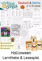 Vorschau - Arbeitsblätter - Halloween | Mathe | Deutsch | Klasse 2-4 | Lerntheke & Lesespiel - Seite 2