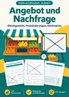 Vorschau - Arbeitsblätter - Angebot und Nachfrage Klasse 9 Übungen - Deckblatt
