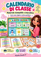 anteprima - Materiale di supporto/inclusione - Calendario di classe – routine quotidiana 📅✨ - Pagina di copertina