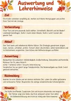 Vorschau - Arbeitsblätter - Abschreibtexte Klasse 3-4 zum Thema Herbst - Seite 1