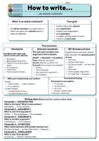 Vorschau - Arbeitsblätter - How to write an online comment - Seite 1