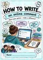 Vorschau - Arbeitsblätter - How to write an online comment - Deckblatt