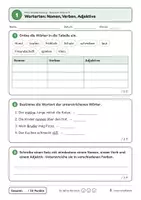 Vorschau - Unterrichtsreihen - Deutsch Klasse 5 Mini-Wiederholungen mit Lösungen /Zwischenaufgabe/Stundeneinstieg/ Nomen, Verben/Adjektive - Seite 3