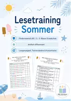 Vorschau - Arbeitsblätter - Lesetraining Sommer - Leseverständnis & Lesegenauigkeit - Fördermaterial LRS - Deckblatt