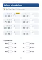 Vorschau - Arbeitsblätter - Rechenfit Klasse 2 – Plus und Minus bis 100 - Seite 3