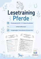 Vorschau - Arbeitsblätter - Lesetraining Pferde - Leseverständnis & Lesegenauigkeit - Fördermaterial LRS - Deckblatt