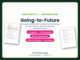 Vorschau - Arbeitsblätter - Going-to-Future – Wiederholung - Deckblatt