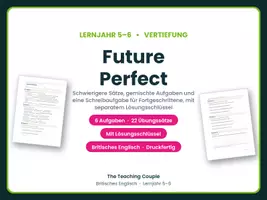 Vorschau - Arbeitsblätter - Future Perfect Englisch – Vertiefung - Deckblatt
