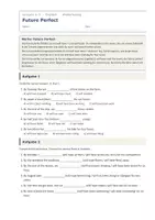 Vorschau - Arbeitsblätter - Future Perfect Englisch – Wiederholung - Seite 1