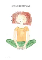 Vorschau - Bildkarten - Kinderyoga-Asana-Karte "Der Schmetterling" - Seite 2