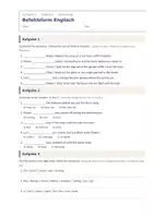 Vorschau - Arbeitsblätter - Befehlsform Englisch – Vertiefung - Seite 1