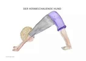 Vorschau - Bildkarten - Kinderyoga-Asana-Karte "Der herabschauende Hund" - Seite 2