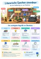 Vorschau - Poster - Literarische Epochen einordnen Deutsch, Klasse 11 - Deckblatt