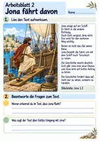 Vorschau - Arbeitsblätter - Jona – Gott gibt eine neue Chance | Religion Klasse 4 Arbeitsblätter | Evangelische Religionslehre | 10 Arbeitsblätter als PDF - Seite 2