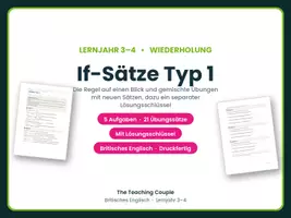 Vorschau - Arbeitsblätter - If-Sätze Typ 1 – Wiederholung - Deckblatt