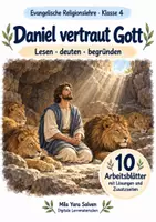 Vorschau - Arbeitsblätter - Daniel vertraut Gott | Religion Klasse 4 Arbeitsblätter | Evangelische Religionslehre | 10 Arbeitsblätter als PDF - Deckblatt