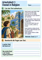 Vorschau - Arbeitsblätter - Daniel vertraut Gott | Religion Klasse 4 Arbeitsblätter | Evangelische Religionslehre | 10 Arbeitsblätter als PDF - Seite 1