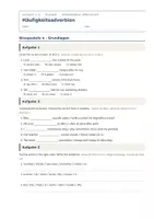 Vorschau - Arbeitsblätter - Häufigkeitsadverbien – differenziert - Seite 1