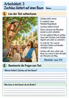 Vorschau - Arbeitsblätter - Zachäus begegnet Jesus | Religion Klasse 4 Arbeitsblätter | Evangelische Religionslehre | 10 Arbeitsblätter als PDF - Seite 3