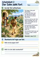 Vorschau - Arbeitsblätter - Der verlorene Sohn | Religion Klasse 4 Arbeitsblätter | Evangelische Religionslehre | 10 Arbeitsblätter als PDF - Seite 2