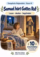 Vorschau - Arbeitsblätter - Samuel hört Gottes Ruf | Religion Klasse 4 Arbeitsblätter | Evangelische Religionslehre | 10 Arbeitsblätter als PDF - Deckblatt