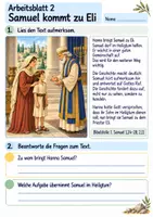 Vorschau - Arbeitsblätter - Samuel hört Gottes Ruf | Religion Klasse 4 Arbeitsblätter | Evangelische Religionslehre | 10 Arbeitsblätter als PDF - Seite 2