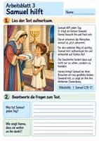 Vorschau - Arbeitsblätter - Samuel hört Gottes Ruf | Religion Klasse 4 Arbeitsblätter | Evangelische Religionslehre | 10 Arbeitsblätter als PDF - Seite 3