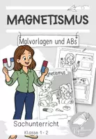 Vorschau - Arbeitsblätter - Magnetismus | Magnete: Malvorlagen Arbeitsblätter für Klasse 1/2 - Deckblatt